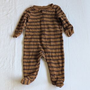 simple joys 2-way zipper thermal waffle knit footie sleeper pajamas 3-6 months